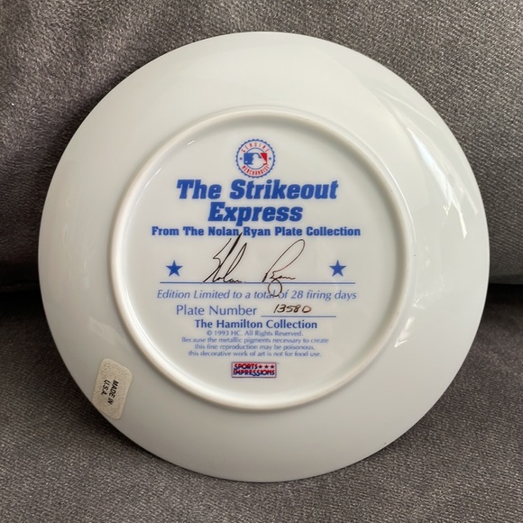 NWT. Vintage Nolan Ryan The strikeout Express collectors plate. - Picture 3 of 6